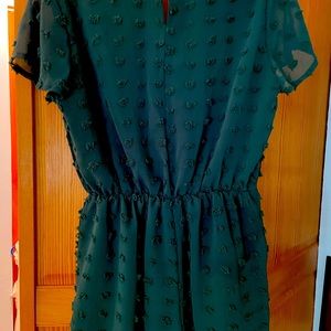 Womens green jumpsuit